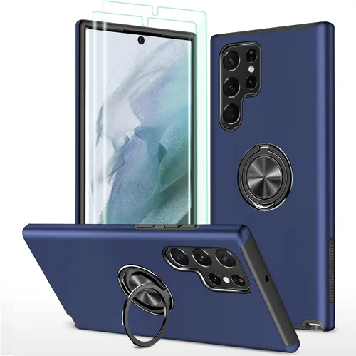 Vista 7 de Funda para Samsung Galaxy S22 Ultra, S22 Ultra con protector de pantalla de TPU flexible autorreparable [2 unidades], funda invisible de grado