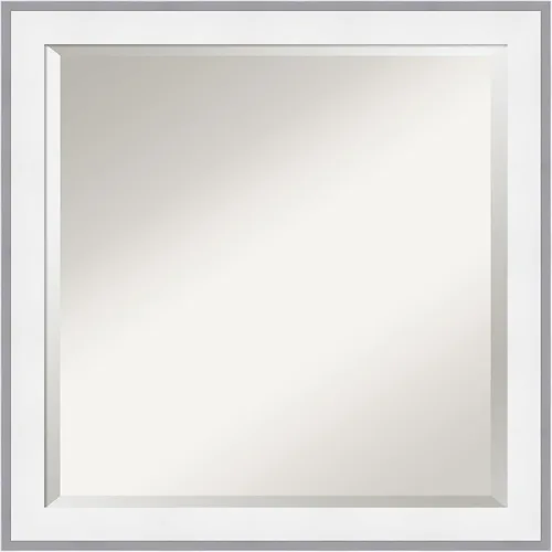 Vista 22 de Amanti Art - Espejo de baño blanco para sobre lavabo, espejo de tocador rectangular blanco de 35x45 para gabinete, marco moderno extragrande, se