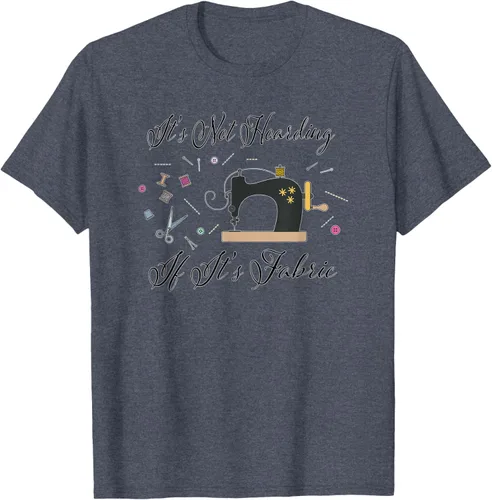 Vista 88 de It's Not Hoarding If Its - Camiseta de costura para acolchado, Blanco, S