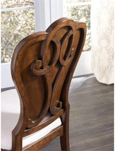Vista 3 de Hooker Furniture Leesburg - Silla auxiliar de comedor en caoba (juego de 2)
