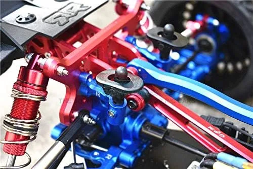 Vista 2 de GPM Para Arrma TALION/LIMITLESS/KRATON Piezas de actualización de aluminio trasero de montaje de poste - 2 piezas Set Azul