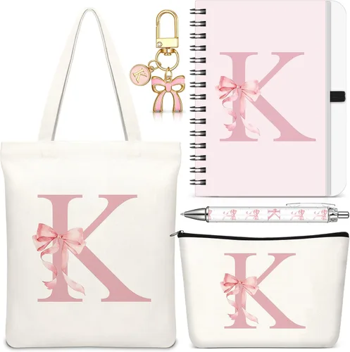 Vista 16 de Talltalk 5 piezas de bolsas de mano con iniciales, regalos para mujer Beige