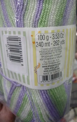 Vista 3 de 90% acrílico suave lana 10% hilo de bambú para tejer a mano Alize Baby Best Batik Crochet Lace Bordado Arte Artesanía Kit de costura Baby Blanket