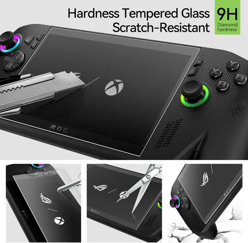 Vista 5 de ivoler Paquete de 3 protectores de pantalla grabados antirreflejos para ASUS ROG Xbox Ally/ROG Xbox Ally X Handheld 2025, vidrio templado