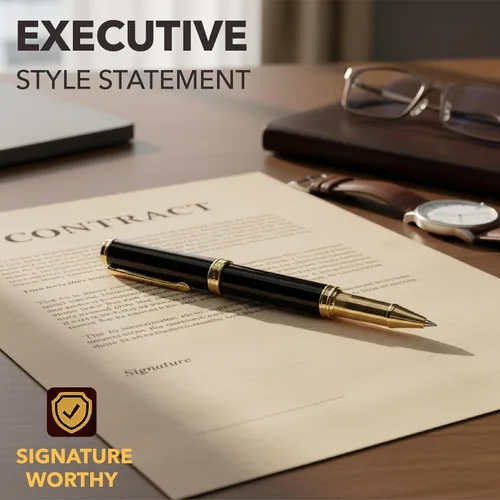 Vista 7 de Mr. Pen - Bolígrafo de lujo, barril negro, tinta negra, bolígrafo elegante, bolígrafos elegantes para hombres y mujeres, bonitos bolígrafos