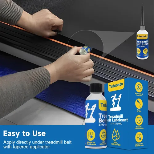 Vista 3 de Lubricante de cinta de correr para la banda, lubricante de cinta de correr 100% de silicona, kit de lubricante de cinta de correr, con tapa de rosca