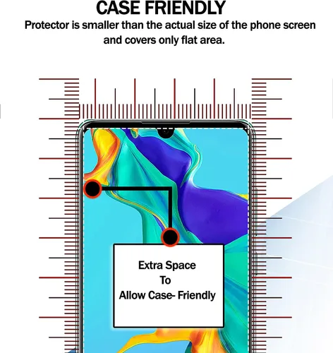 Vista 5 de RKINC Protector de pantalla [paquete de 4] para Samsung Galaxy A12 / Galaxy A02S / A12 Nacho, protector de pantalla de vidrio templado, 0.013 in