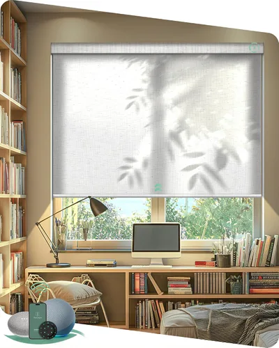 Vista 17 de Muestras de tela multicolor de persianas motorizadas Yoolax Light Filtering, Room Darkening, Sheer, Multicolor Fabric Swatches, Preview