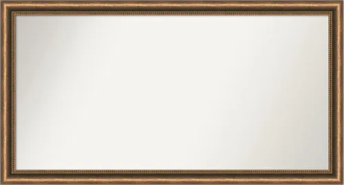 Vista 7 de Amanti Art Espejo de baño de bronce para sobre fregadero, 24 x 24 pulgadas, espejo de tocador cuadrado estrecho de bronce Manhattan, marco de madera