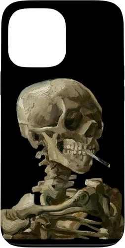 Vista 23 de iPhone 16 Vincent van Gogh Skull of a Skeleton with Burning Cigarette Case