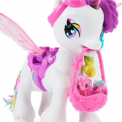 Vista 9 de Hatchimals CollEGGtibles, juguete de unicornio Hatchicorn con alas aleteadas, más de 60 luces y sonidos, 2 bebés exclusivos, juguetes para niños