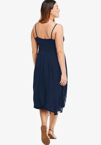 Vista 3 de Ellos Vestido con dobladillo pañuelo en talla grande para mujer