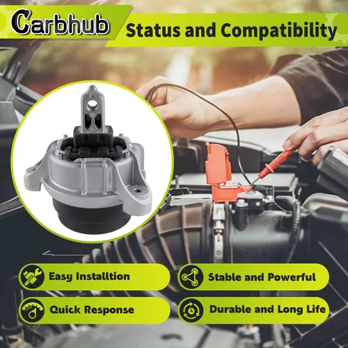 Vista 2 de Carbhub 22116786528 Soporte de motor izquierdo derecho para BMW 528i 535i 640i 740i Gran Coupe GT Base Sedan 3.0L 4.4L 6.0L 2010-2018 Soporte