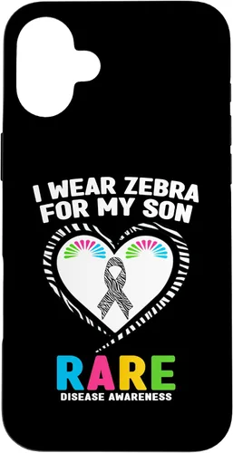 Vista 23 de I Wear Zebra for My Son Rare Disease Awareness Day 2026 Case for iPhone 17
