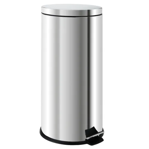 Vista 5 de Westerly Juego de 3 cubos de basura de acero inoxidable de alta calidad, 30 L, 5 L, 3 L