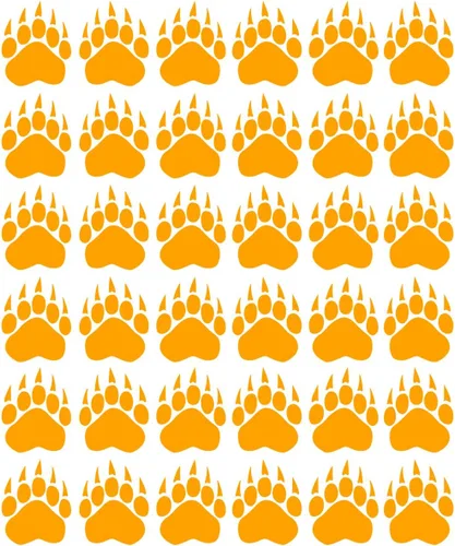 Vista 6 de VWAQ Calcomanías de suelo con estampado de huellas de oso, calcomanías de pared para despegar y pegar, 36 unidades (negro)