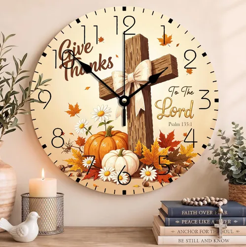 Vista 130 de Reloj con versículo bíblico con citas de Jesús, relojes de 0929Regalos Cristianos (2)