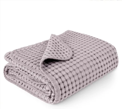 Vista 18 de Konssy Manta de Bebé de Gofre - Suave y Acogedora Manta de Arrullo para Guardería, Manta Ligera para Niños Pequeños para Niños y Niñas, Ideal