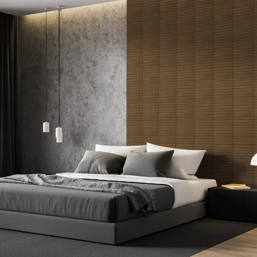 Vista 7 de WADILE Paneles de pared de listones de madera para despegar y pegar, de 12"x12" (30×30cm), decorativo, PVC, insonorizado, autoadhesivo, para sala