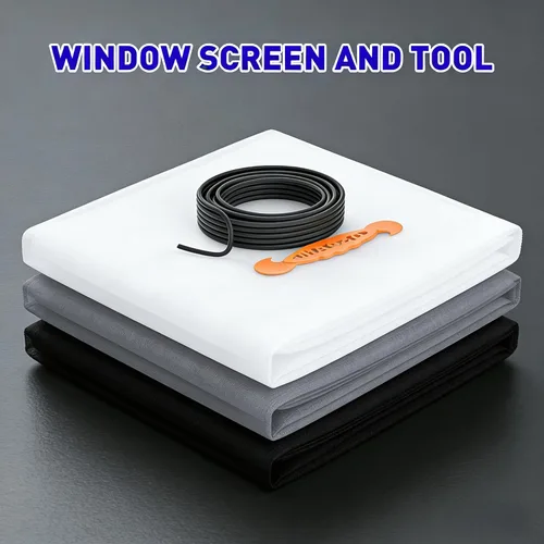 Vista 8 de MAGZO - Reemplazo de pantalla de ventana, 36" de ancho x 90" de largo, pantalla resistente para ventanas y puerta ajustable, pantalla enrollable