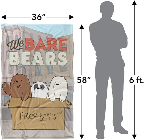 Vista 5 de We Bare Bears Baby Bears Manta de tacto sedoso súper suave de 36 x 58 pulgadas