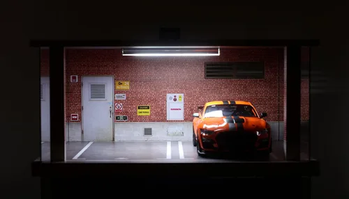 Vista 2 de Vitrina de coche modelo a escala 1/18 – vitrina de garaje de coche 1:18 con cubierta de acrílico transparente e iluminación LED para automóviles
