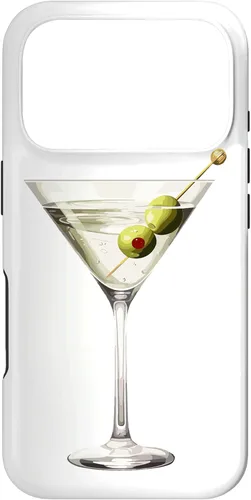 Vista 30 de Martini Glass Green Olive Bartender Vodka Gin Cocktail Drink Case para iPhone 17