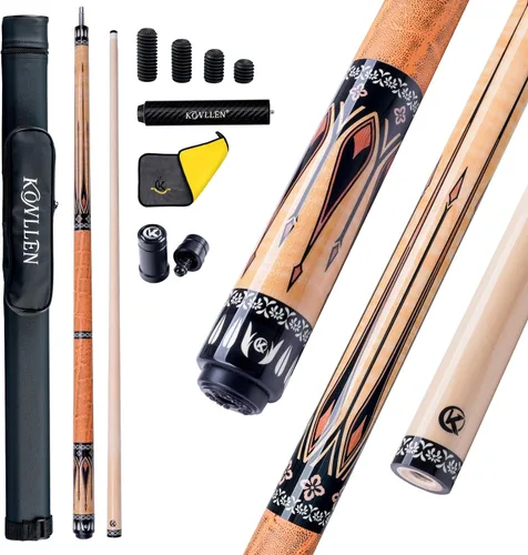 Vista 19 de KONLLEN Maple Pool Cue Stick, 58 Inch Low Deflection AK-02P-0.5 in