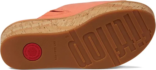 Vista 3 de FitFlop Eloise Cork-Wrap - Sandalias de cuña de gamuza para mujer