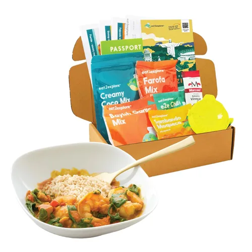 Vista 4 de eat2explore Kit de cocina global para adultos, recetas auténticas, especias esenciales y maridajes de bebidas, perfecto para citas nocturnas