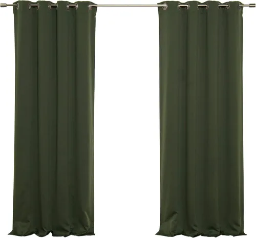Vista 18 de Best Home Fashion Cortinas opacas aisladas térmicamente - Parte superior del ojal de bronce antiguo - 52" de ancho x 84" Largo - (Juego de 2 Paneles)