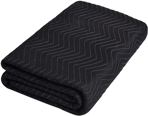 Vista 2 de 12 mantas de mudanza y embalaje de 80 x 72 pulgadas (peso de 55 lb/dz) – Almohadillas acolchadas para muebles de envío (negro)