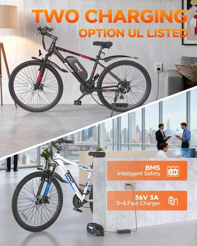Vista 7 de Totem Bicicleta Eléctrica para Adultos, 750W Pico 26" Bicicleta Eléctrica para Hombres Mujeres Adolescentes con Batería 375WH, 21 Velocidades 20Mph