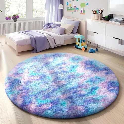 Vista 24 de Ophanie - Alfombras para sala de estar, antideslizante y suave, de felpa grandes y peludas para dormitorio, peludas para niños y niñas, decoración