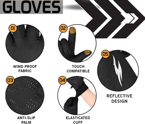Vista 6 de WESTWOOD FOX Guantes de invierno para hombre, guantes térmicos de ciclismo para mujeres, deportes, jóvenes, pantalla táctil, agua, resistente al