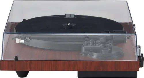 Vista 7 de Crosley C6B-MA tocadiscos Bluetooth con accionamiento por correa con brazo de tono ajustable, caoba