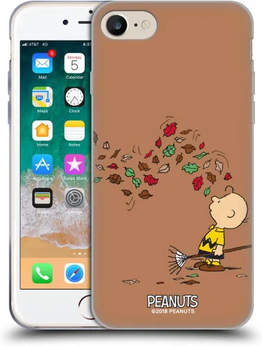 Vista 141 de Head Case Designs Funda de gel suave con licencia oficial de Peanuts Autumn Charlie Brown compatible con Apple iPhone 7 Plus/iPhone 8 Plus