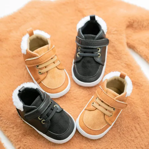 Vista 2 de KaKaKiKi - Tenis de lona para bebé, infante, niños, tenis con suela de goma antideslizante, tenis de caramelo caminantes, primerizos, precaminando
