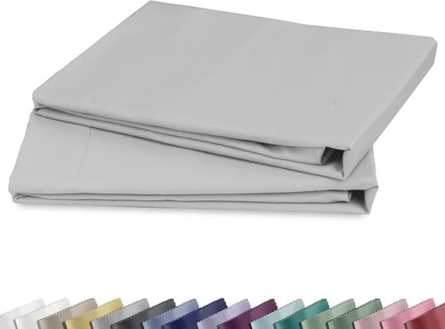 Vista 19 de California Design Den Juego de 2 fundas de almohada estándar tamaño Queen - 100% algodón, juego de 2 fundas de satén suave, se adapta a almohadas