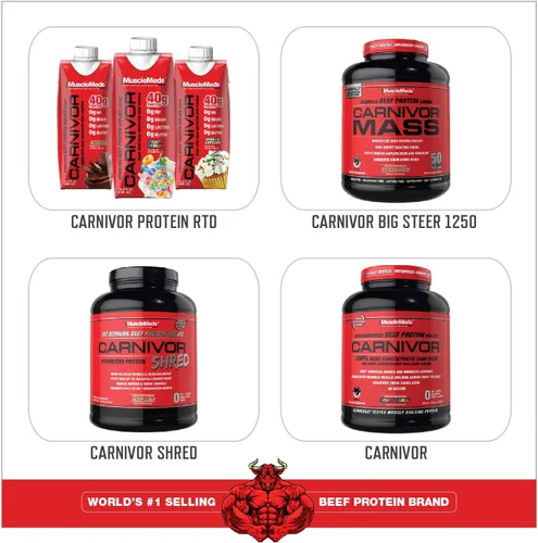 Vista 7 de MuscleMeds Carnivor Mass Chocolate Big Steer 1250, 15 libras (el embalaje puede variar)