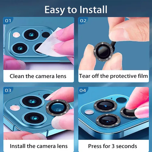 Vista 7 de Nothers Paquete de 3 protectores de lente de cámara compatibles con iPhone 12/12 Pro /12 Mini/11/11 Pro /11 Pro Max, protector de pantalla de vidrio