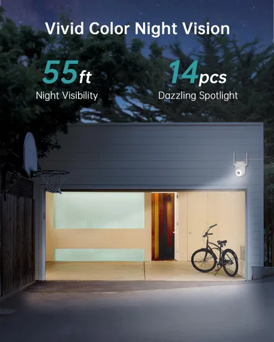 Vista 4 de ZUMIMALL Cámaras de seguridad F5+BK05 para uso en exteriores e interiores
