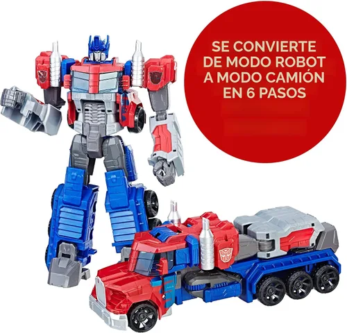 Vista 2 de Transformers heróicos juguetes Optimus Prime figura de acción- Figura de acción atemporal de gran escala, cambia en el camión de juguete - Juguetes