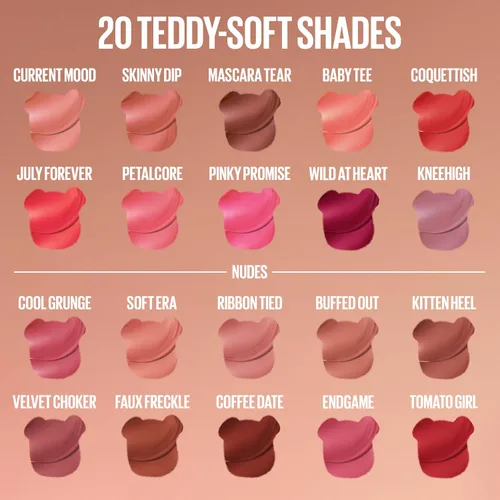 Vista 5 de Maybelline Super Stay Teddy Lip Tint, camiseta de bebé, color piel CAMISETA BEBÉ