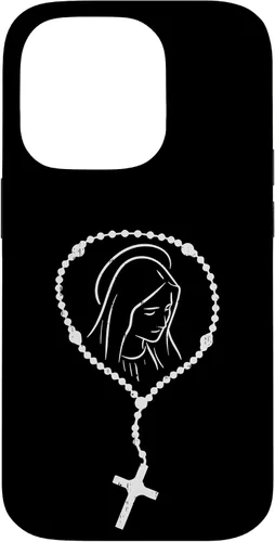 Vista 43 de iPhone 16 Rosario Virgen María Dios Jesús Fe Religioso Católico Estuche de Regalo