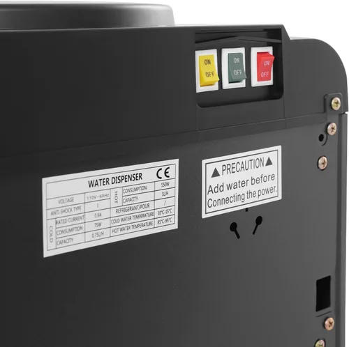 Vista 5 de Dispensador de enfriador de agua de carga inferior, dispensador de agua para botella de 5 galones, 3 ajustes de temperatura, dispensador de agua