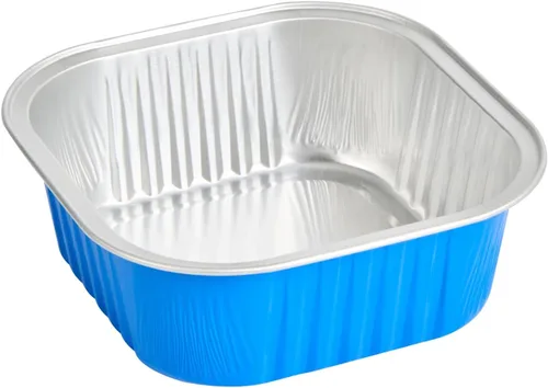 Vista 17 de Restaurantware - Moldes desechables, paquete de 100 tazas cuadradas de aluminio para hornear de 10 onzas - Las tapas se venden por separado, listas