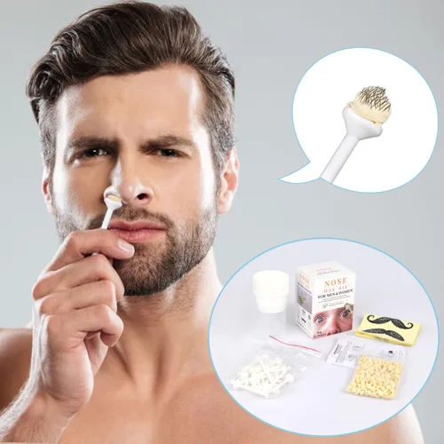 Vista 8 de Kit de cera nasal de CoFashion - 1.76 oz de cera para depilación, 20 aplicadores (hasta 20 usos), 10 vasos de papel para depilación de nariz y orejas