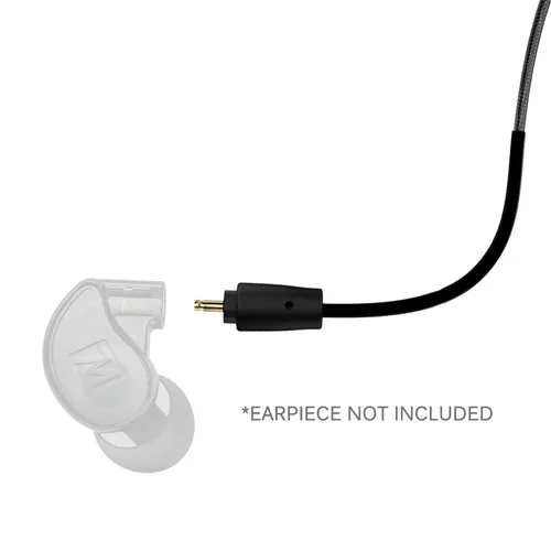 Vista 4 de MEE audio MX PRO Series y M6 PRO Cable de repuesto para auriculares con micrófono en línea y control remoto (negro)
