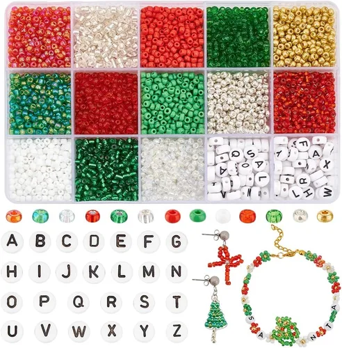 Vista 7 de PH PandaHall 3230 cuentas de cristal negro de 0.118 pulgadas y letras acrílicas de 0.118 pulgadas para hacer joyas